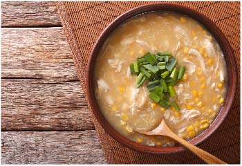 Sweet Com and Chicken Soup